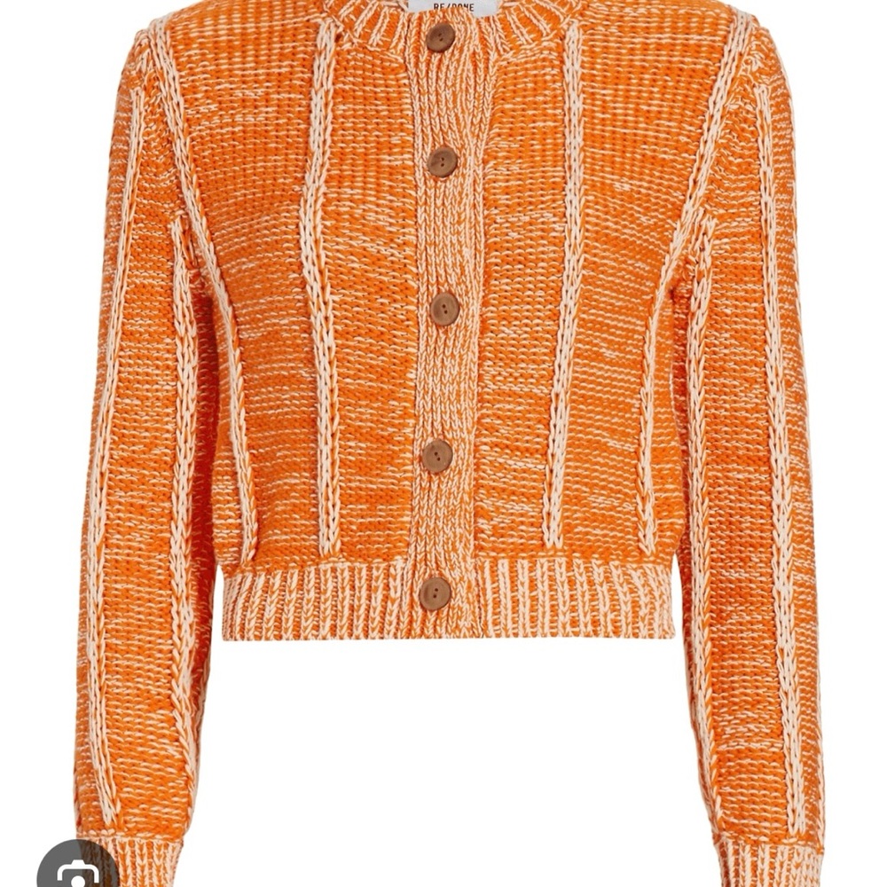 Re/ Done brand new Orange Knitted Women's Sweater